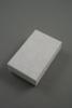 Cream Linen Effect Gift Box with Black Flocked Inner. Approx Size: 5cm x 8cm x 2.5cm. - view 1
