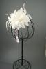 Ivory Coloured Fabric Flower Fascinator on a Forked Clip and Brooch Pin.  - view 2