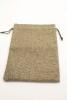 Olive Jute Effect Drawstring Gift Bag. Approx 20cm x 15cm - view 2