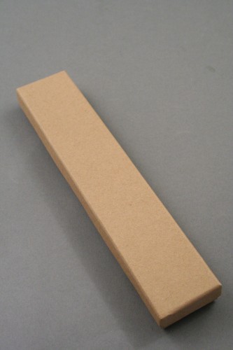 Natural Brown Paper Gift Box. Approx Size: 21cm x 4cm x 2cm. This Box has a Black Flocked Foam Pad Insert