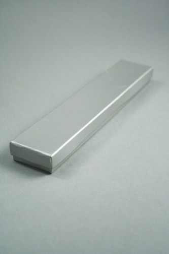 Silver Matt Finish Giftbox. Approx Size 21cm x 4cm x 2cm.