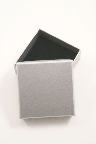 Silver Grey Giftbox. This Box Has a Black Flocked Foam Pad Insert flock insert 