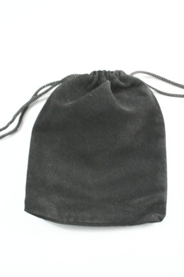 Black Velvet Drawstring Pouch. Approx Size 12cm x 9cm. 