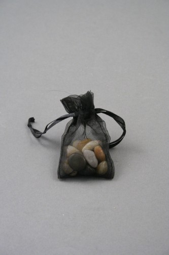 Black Organza Gift Bag & Wedding Favour Bag. Approx Size 7cm x 5cm 