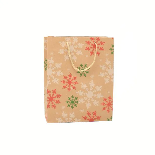 Christmas Snowflake Print Gift Bag 24cm x 19cm x 8cm Approxx