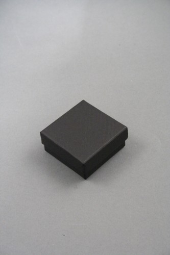 Black Ring Giftbox with Black Flock Inner. Approx Size 5cm x 5cm x 2.2cm