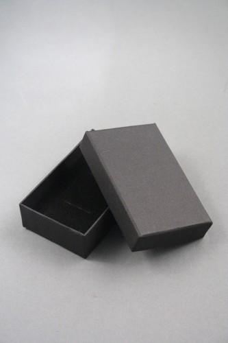 Black Giftbox with Black Flock Inner. Approx Size 8cm x 5cm x 2.2cm