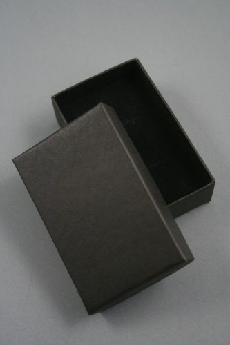 Black Printed Kraft Paper Gift Box with two corner slits and two 20mm centre slits Suitable for Printing On Approx Size 8cm x 5cm x 2.5cm