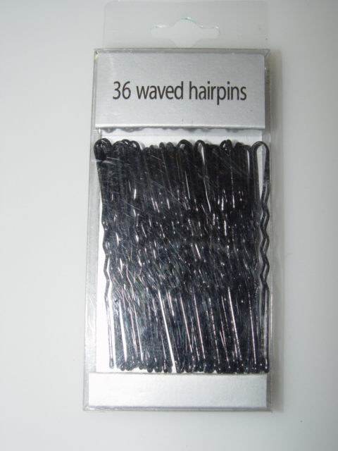 Pack of 36 Black Hairpins. 65mm.