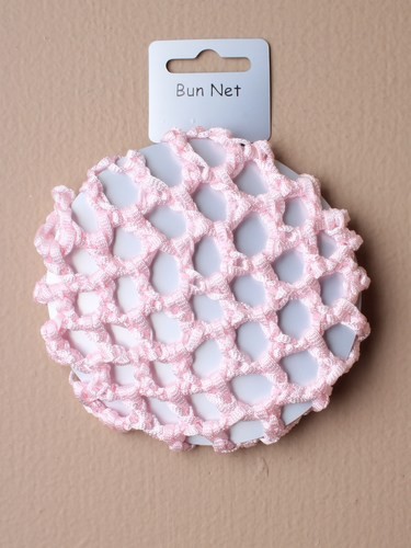 Pink Shiny Ribbon Bun Net