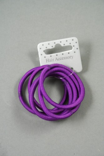 Purple 4mm Snag Free Endless Elastics. Card of 6