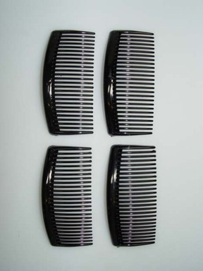 Pack of 4,  9cm Black Combs