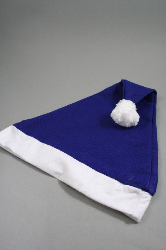Christmas Santa Hat in Blue with White Trim. Approx Circumference 58cm - 60cm