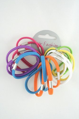 Pack of 15 Mixed Elastics. In 4 Colourways.