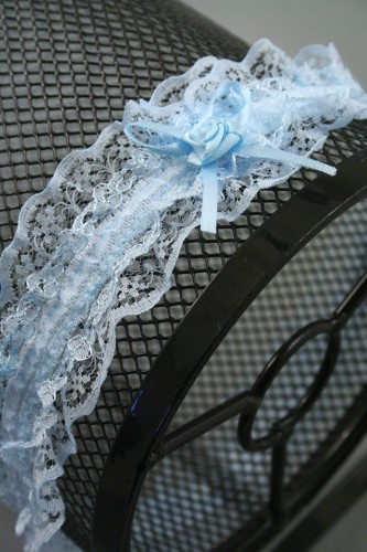 Brides Garter in Blue