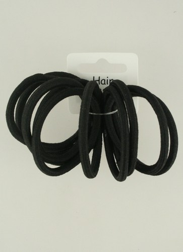 Card of 10 Black Snag free Elastics.