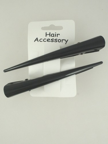 Card of 2, 13cm Black Enamel Beak Clips.