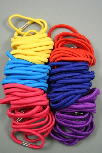 100 Piece Bright Coloured 5mm Thick Elastics.