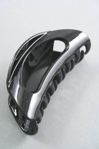 Black Clamp Approx 9cm. In 3 Designs. Oval/Curved/Plain