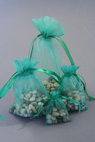 Green Organza Bags