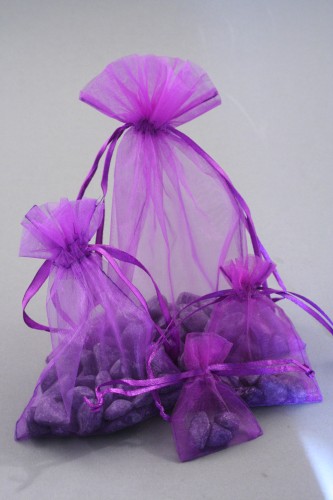 Purple Organza Bags