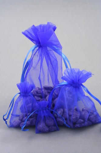 Royal Blue Organza Bags