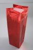 Red Holographic Foil Bottle Gift Bag with White Corded Handles. Approx Size 34cm x 10cm x 9cm - view 2