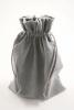 Grey Colour Drawstring Cotton Rich Gift Bag with Matching Drawstring. 80% Cotton / 20% Polyester Mix. Approx 25cm x 18cm - view 1