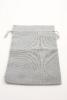 Grey Colour Drawstring Cotton Rich Gift Bag with Matching Drawstring. 80% Cotton / 20% Polyester Mix. Approx 20cm x 15cm - view 2