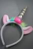 Unicorn Horn and Ears Aliceband. In Pink and Silver. - view 1
