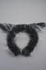 Grey and Black Faux Fur Fabric Werewolf Ears Aliceband - view 2