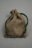 Olive Jute Effect Drawstring Gift Bag. Approx 10cm x 7cm - view 1
