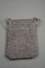 Charcoal Grey Jute Effect Drawstring Gift Bag. Approx 10cm x 7cm - view 2