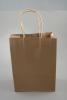 Natural Brown Kraft Paper Gift Bag with Brown Twisted Paper Handles. Approx Size 22cm x 16cm x 8cm - view 1