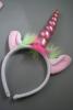 Unicorn Horn and Ears Aliceband. In Pink and Silver. - view 2