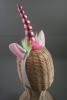 Unicorn Horn and Ears Aliceband. In Pink and Silver. - view 4