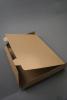 Natural Brown Card Fold Flat Packing Box. Approx Size: 28cm x 20cm x 2cm. - view 2