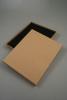 Natural Brown Kraft Paper Gift Box with Black Insert. Approx Size: 18cm x 14cm x 2.2cm. This Box has a Black Flocked Foam Pad Insert. - view 1
