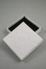 Silver Glitter Gift Box. Size Approx 9cm x 9cm x 3cm. This box has a black flocked foam pad insert - view 1