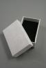 Cream Linen Effect Gift Box with Black Flocked Inner. Approx Size: 5cm x 8cm x 2.5cm. - view 2