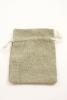 Olive Colour Drawstring Cotton Rich Gift Bag 80% Cotton / 20% Polyester Mix. Approx 10cm x 8cm - view 2