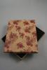 Floral Print Natural Brown Paper Cardboard Gift Box. Approx Size: 18cm x 14cm x 2.6cm. This Box has a Black Flocked Foam Pad Insert - view 2