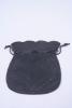 Black Velvet Drawstring Bag for Rings and Small Items of Jewellery. Approx Size. 12cm x 10cm. - view 1