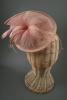 Large Nude Twisted Sinamay Fabric Fascinator with Feathers on a Matching Ribbon Wrapped Aliceband. - view 3