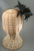 Flower and Feather Fascinator on a Clear Comb. In Assorted Colours. Pink, Grey, Cream and Black - view 4