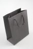 Black Printed Kraft Paper Gift Bag with Black Cord Handles. Approx Size 14.5cm x 11.5cm x 6cm - view 2