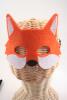 Childrens Woodland Animals Felt Face Mask. In Owl, Mouse, Hedgehog, Fox, Rabbit and Badger - view 1