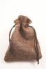Walnut Jute Effect Drawstring Gift Bag. Approx 10cm x 7cm - view 1