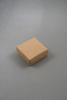 Natural Brown Kraft Paper Gift Box with Black Insert. Approx Size: 5cm x 5cm x 2.2cm. This Box has a Black Flocked Foam Pad Insert. - view 1
