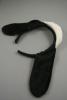 Cream Woolly Fabric Sheep Aliceband with Black Floppy Ears - view 2